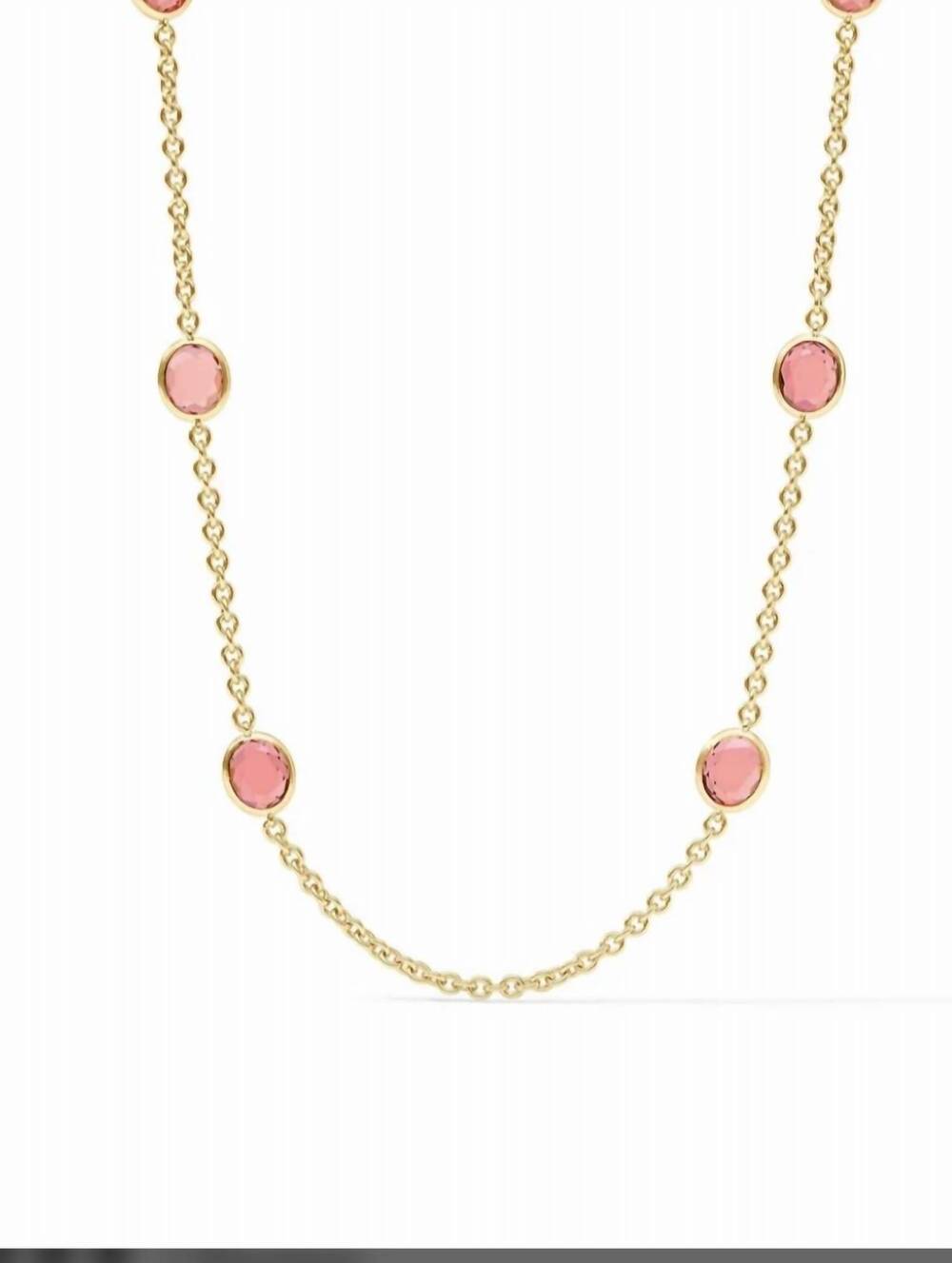 NEW JULIE VOS laguna stone station necklace in melon